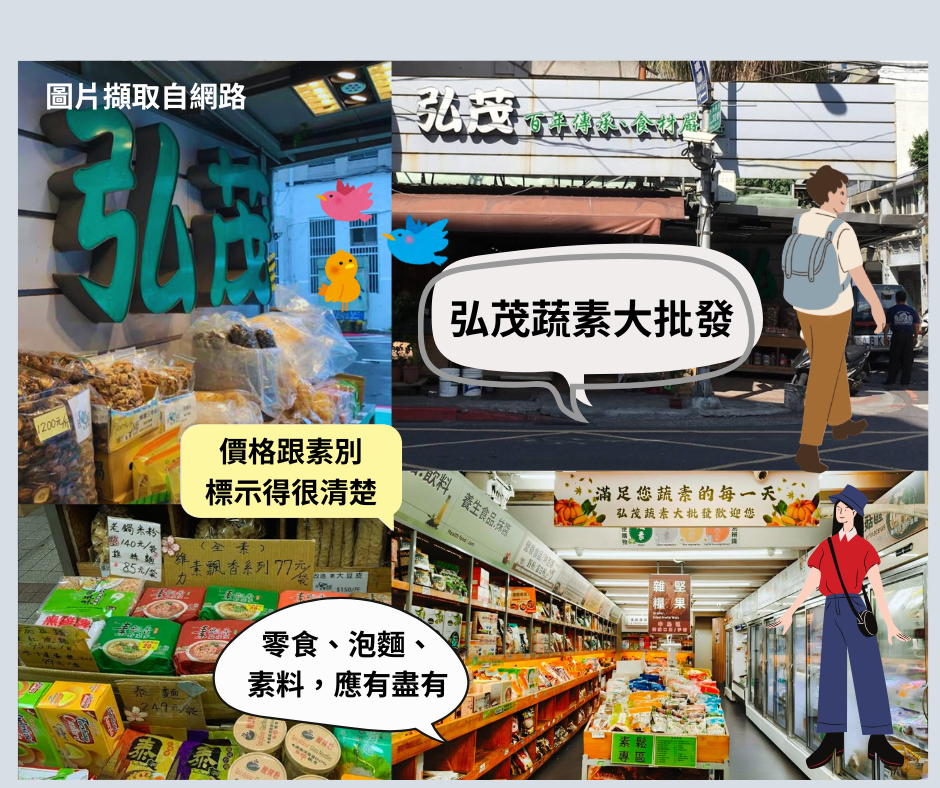台北大稻埕素食推薦行程|老街風情、創意蔬食跟台味拌手禮,一次滿足! 5 大稻埕必買素料行~弘茂蔬素大批發