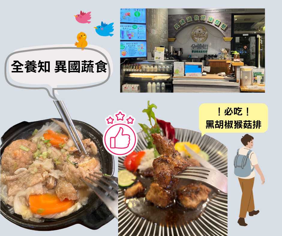 象山素食來吃~全養知異國蔬食~平價黑胡椒猴頭菇