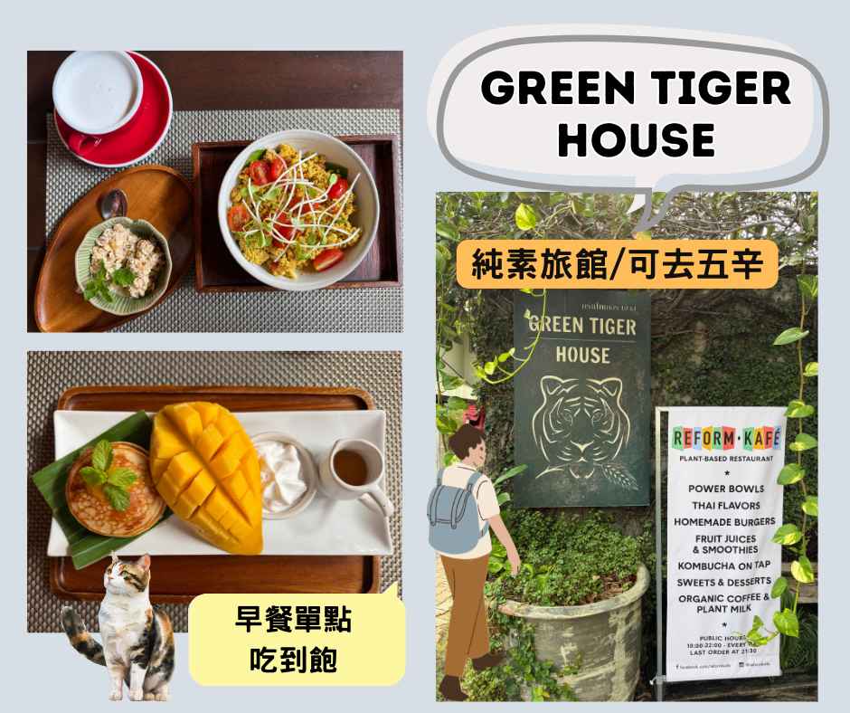 清邁素食旅遊|素食者必訪5大行程攻略 3 清邁素食旅館~Green Tiger House